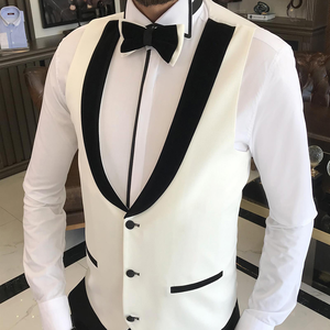 <span class=keywords><strong>Costume</strong></span> Trois-Pièces Décontracté d'Affaires Blanc <span class=keywords><strong>Grande</strong></span> <span class=keywords><strong>Taille</strong></span> pour Marié, Garçon d'Honneur et Banquet <span class=keywords><strong>de</strong></span> <span class=keywords><strong>Mariage</strong></span> Homme - Product Image 3