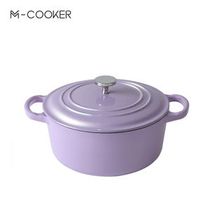 M-cooker Fours hollandais en <span class=keywords><strong>fonte</strong></span> Bon marché Marmite de cuisson émaillée avec fond plat Réchauffeur d'aliments Casserole - Product Image 1