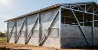 Grand cadre de grange en métal à structure métallique préfabriquée rustique pour animaux de ferme d'atelier ou kits de barndominium