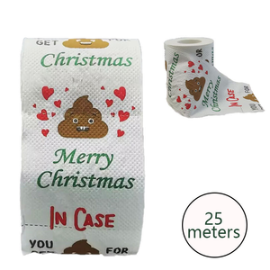 <span class=keywords><strong>Papel</strong></span> Higiénico Navideño Divertido con Estampado, 3 Capas, 25 Metros, Pulpa de Madera Virgen, Rollo Estándar, Decoración Festiva para Baño, Suave - Product Image 5
