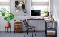 Conception simple table en bois de gros bureaux d'angle d'ordinateur de style moderne meubles de bureau à domicile bureau d'étude avec tiroir