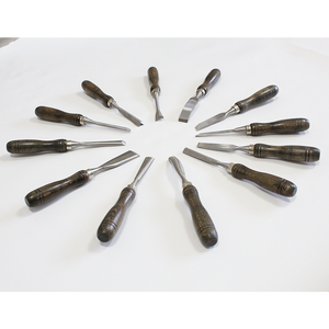 Juego de 12 Gubias para Tallar Madera con Mango de Madera, Tipo Nogal, con Punta de Perla Tallada, Gubias y Punzones de Primera Calidad - Product Image 6