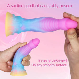 Erkekler için parlayan yumuşak silikon yapay penis seks oyuncak kadın Juguetes Male ales erkek kullanımı için Anal masaj tabancası özelliği - Product Image 6