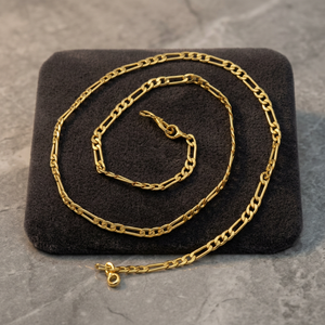 Wholesale 14K 18K 24K Micro Gold Plated Figaro Style <b>Chain</b> Necklaces, Fashion <b>Chain</b> Necklaces, Brass <b>Chain</b>, Modern <b>Chain</b> Design. - Product Image 4