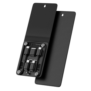<span class=keywords><strong>Kit</strong></span> adaptateur de câble cadeau d'entreprise classique broche d'éjection fente pour carte SIM TF adaptateur USB câble organisateur pochette sac de rangement en cuir PU - Product Image 1