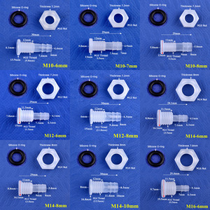 ZDVSeal ข้อต่อท่อ M10ถึง4มม., ข้อต่อกั้นด้านเดียว M8-6mm ข้อต่อตรงบางส่วนสำหรับตู้ปลา - Product Image 5