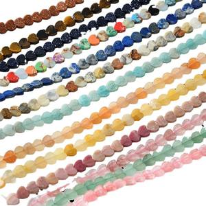 หินธรรมชาติ, คริสตัล, อาเกต, หัวใจแบน, รูตรง, ลูกปัดขนาดเล็ก, เครื่องประดับลูกปัดทำด้วยมือ DIY, วัสดุลูกปัดหลวม - Product Image 5