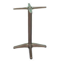Table de salle à manger extérieure moderne en aluminium robuste à prix de gros avec pieds en métal