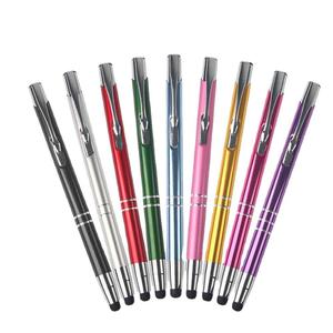 Stylos à bille métalliques multicolores 0,5 mm à prix d'usine, stylo multifonction pour écran tactile, fournitures de bureau promotionnelles préférées - Product Image 5