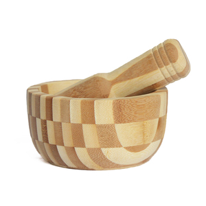 Trituradora de ajo Manual <span class=keywords><strong>para</strong></span> cocina, triturador de especias y alimentos, <span class=keywords><strong>mortero</strong></span> de madera y cardo, gran oferta - Product Image 2