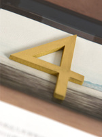 Plaque de numéros et de lettres autocollante en laiton massif de qualité supérieure, plaque métallique antirouille pour porte de maison, chambre d'hôtel et décoration d'entrée