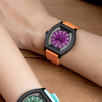 Montres mécaniques tonneau pour homme CRONUSART, nouveau design, boîtier en titane personnalisé, chiffres violets luminescents, bracelet en caoutchouc, édition limitée Hangzhou