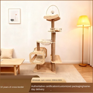 ADZIA Eco-friendly Multi-Layer Solid Wood Board Modern <strong>Cat</strong> <strong>Climbing</strong> <strong>Tree</strong> with Sisal <strong>Cat</strong> Toy and Integrated Space Capsule Design - Product Image 6