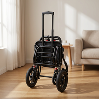 Fauteuil roulant de voyage portable, fauteuil roulant pliable pour bagages, chaise de transport pour avion avec poignée