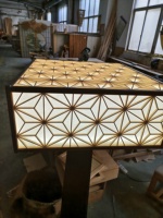 Lámpara de Mesa Artesanal Tradicional Japonesa Kumiko, de Madera y Papel Shoji, Origen China, Fusión de Tradición y Modernidad para Diwali