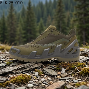 CAMOFANS Men's Tactical Shoes Olive Green Mesh Upper Rubber Outsole Breathable All Season Outdoor <b>Hiking</b> <b>Boots</b> - Product Image 3