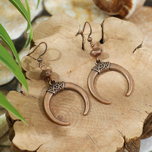 Bohemian Geometric <b>Drop</b> Earrings Alloy Antique <b>Bronze</b> Plated Women's Fashion Dangle Jewelry 2024 - Product Image 3