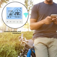 Thermostat intelligent WiFi vocal, forme carrée, flexible, en stock, pour unité de ventilation à air conditionné central, 220V, modèle 105