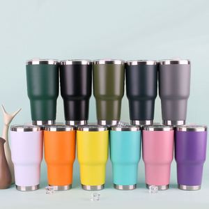 30oz Stainless Steel Classic Car <b>Cup</b> Outdoor <b>Large</b> Capacity Cold Insulation Eco-Friendly Business Gift American Spray Painted - Product Image 1