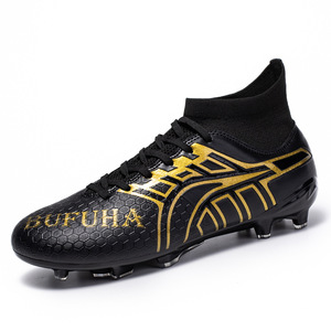 Botas de Fútbol Blancas Sintéticas para Hombre, con Cordones, Antideslizantes, Ligeras, de Caña Alta, para Deportes de Pelota - Product Image 2