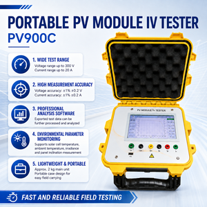 Testeur <span class=keywords><strong>de</strong></span> module PV portable, testeur <span class=keywords><strong>de</strong></span> panneau solaire pour la mesure sur site <span class=keywords><strong>de</strong></span> Voc, Isc, Pmax et <span class=keywords><strong>de</strong></span> la <span class=keywords><strong>courbe</strong></span> IV - Product Image 2