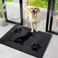 Tapis de porte intérieur antidérapant absorbant résistant à la saleté Tapis d'entrée lavable pour chien Tapis de porte pour pattes boueuses