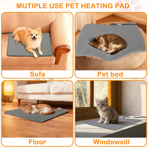 Pet Heating Pad 10 Adjustable Temperature Dog Cat Heating Pad with Timer Waterproof Indoor Silicone Electric Pet Heat <b>Mats</b> - Product Image 6