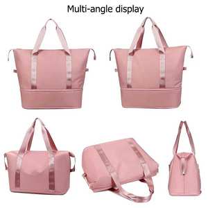 مخصصة كبيرة قابلة للتوسيع للماء خفيفة الوزن قابلة للطي الرياضة حمل صالة الألعاب الرياضية القماش الخشن اليوغا عطلة نهاية الأسبوع الكتف واق من المطر حقائب السفر - Product Image 3