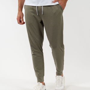 Pantalon de jogging performance chiné pour hommes avec logo personnalisé coupe décontractée taille élastique doux respirant évacuation de l'humidité léger décontracté - Product Image 1