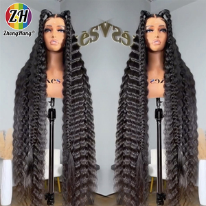 Parrucca di <span class=keywords><strong>capelli</strong></span> umani vergini vietnamiti grezzi da 40 pollici, onda profonda, densità 250%, riccioli birmani, <span class=keywords><strong>capelli</strong></span> indiani vergini, lisci come seta - Product Image 2