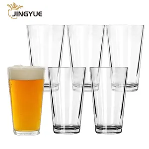 주방 및 탁상 개인화 된 새겨진 맥주 머그잔 사용자 정의 로고 인쇄 파인트 유리 16 oz 바 결혼식 생일