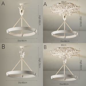 Lampe suspendue française Athena <span class=keywords><strong>Calderone</strong></span> Lustre en plâtre de luxe Lampe suspendue à LED pour le salon Vintage Salle à manger - Product Image 6