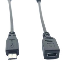 Cable Adaptador Micro USB Mini USB YANGTSE de 10 cm |   Convertidor de Carga Rápida 2A |   Micro Macho Mini Hembra |   Conductor de Cobre Puro |