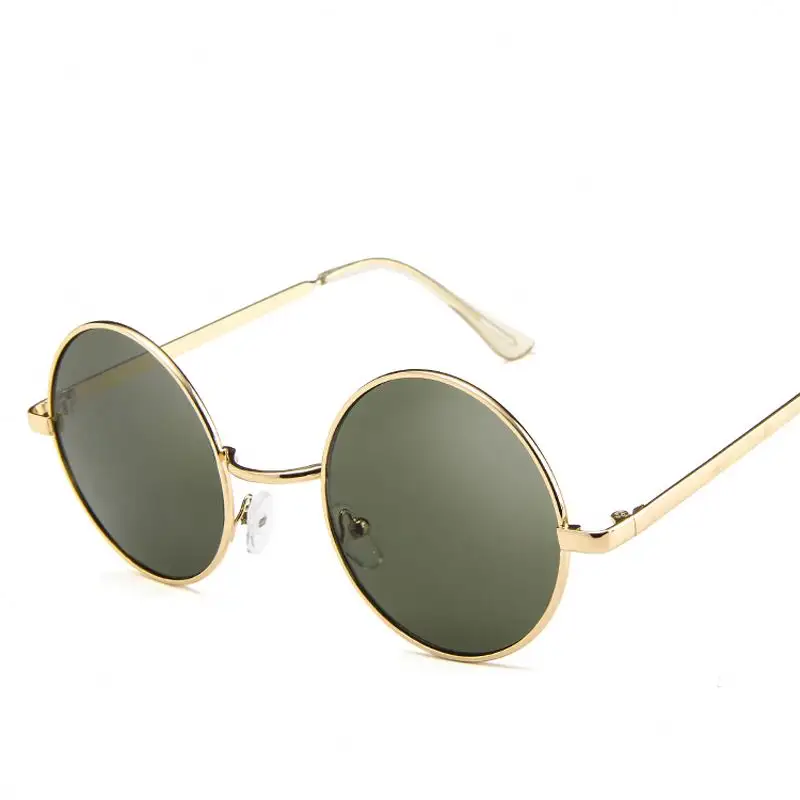 Maßge schneiderte Vintage Männer Frauen Metall Runde Rahmen UV 400 Gafas Sonnenbrille