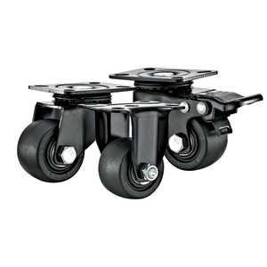 El arabası için <span class=keywords><strong>2</strong></span>''<span class=keywords><strong>Light</strong></span> görev döner tekerlekler çift kilitleme endüstriyel sarhoş tekerlek - Product Image 1