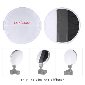Multifuncional 12in/31cm Mini portátil redondo en la Cámara <span class=keywords><strong>Flash</strong></span> Speedlite difusor <span class=keywords><strong>Softbox</strong></span> con color blanco/gris/negro - Product Image 2
