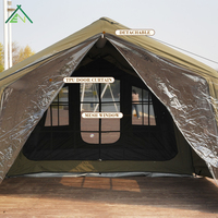 Tente de camping gonflable Litai Antour AT8+8 en coton, imperméable >3000 mm, résistante aux UV, quatre saisons, une chambre, un salon, 5-6 personnes