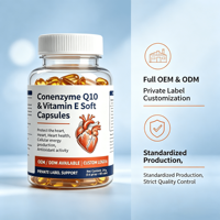 CoQ10 à haute absorption 400mg en gélules molles avec vitamine E naturelle, huile de son de riz et D-alpha tocophérol pour la santé cardiaque OEM/ODM