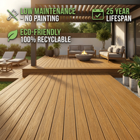 Terrasse de villa moderne de luxe en composite WPC - Planches de terrasse à double verrouillage, lisses, imperméables, antidérapantes, écologiques, pour l'extérieur