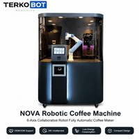 Machine à café robotisée TERKOBOT NOVA2, robot collaboratif à 6 axes, kiosque de vente automatique de café, café 24h sans personnel, équipement de café