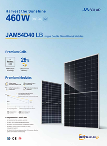 Panel <span class=keywords><strong>Solar</strong></span> <span class=keywords><strong>JA</strong></span> <span class=keywords><strong>Solar</strong></span> de 435W-460W, Tipo N, Celda Monocristalina, Módulo de Doble Vidrio Bifacial, Placa <span class=keywords><strong>Solar</strong></span> de Grado A para Sistemas Solares, Stock en la UE - Product Image 2