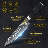 Couteau de Chef Gyuto Japonais en Acier Damas VG10 à 67 Couches, Fait Main, Manche en Bois Noir Rond de 8 Pouces, 10% de Réduction – Idéal pour les Restaurants