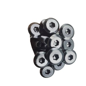 Vis hexagonales chanfreinées en zinc noir M6x106x12 en acier au carbone de qualité A pour meubles, étagères et bibliothèques - Product Image 5