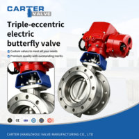 Válvula de Mariposa Eléctrica de Triple Desplazamiento, Tipo Lug de Acero Dúplex, Reguladora, con Operador Eléctrico, Cero Fugas, Alta Presión, Clase 300