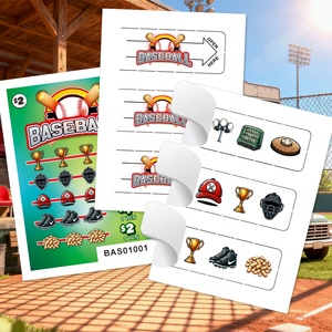 Billets de jeu de baseball à languettes personnalisées, à trois sceaux, à ouverture instantanée, en papier recyclable, impression numérique, gagnant instantané - Product Image 5