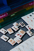 Jeu de tuiles de Mahjong américain moderne sur le thème de la Dame de Paris, 160 pièces, vert ivoire, acrylique 4 couches, portable, de luxe, vente chaude