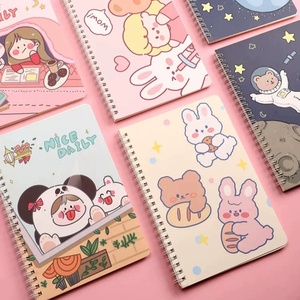A3 Cute Girl Design Soft Cover Espiral Bound Diary 60 hojas Regalo económico Universidad y útiles escolares para estudiantes - Product Image 3