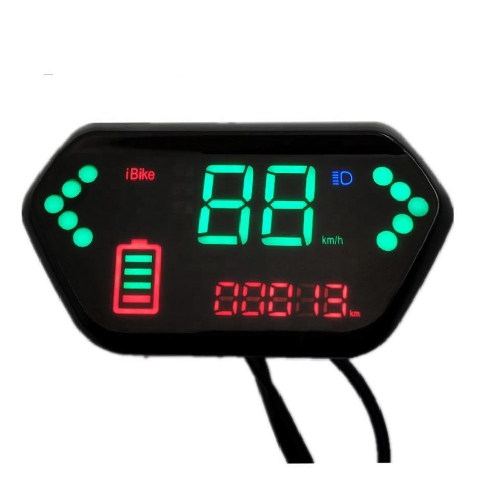 Display LCD Tachimetro Per Bici Elettrica 48V-72V Con Indicatore Batteria E Marce