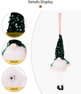 Vente en gros de poupées de Noël, elfes, gnomes avec décorations lumineuses LED pour la maison, Noël, Navidad, cadeaux du Nouvel An - Product Image 4
