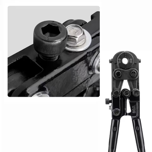 Alicates de compresión mecánicos de presión manual de grado industrial para abrazaderas de tubería de aluminio, plástico y acero inoxidable, herramienta de crimpado tipo calibre OEM - Product Image 6